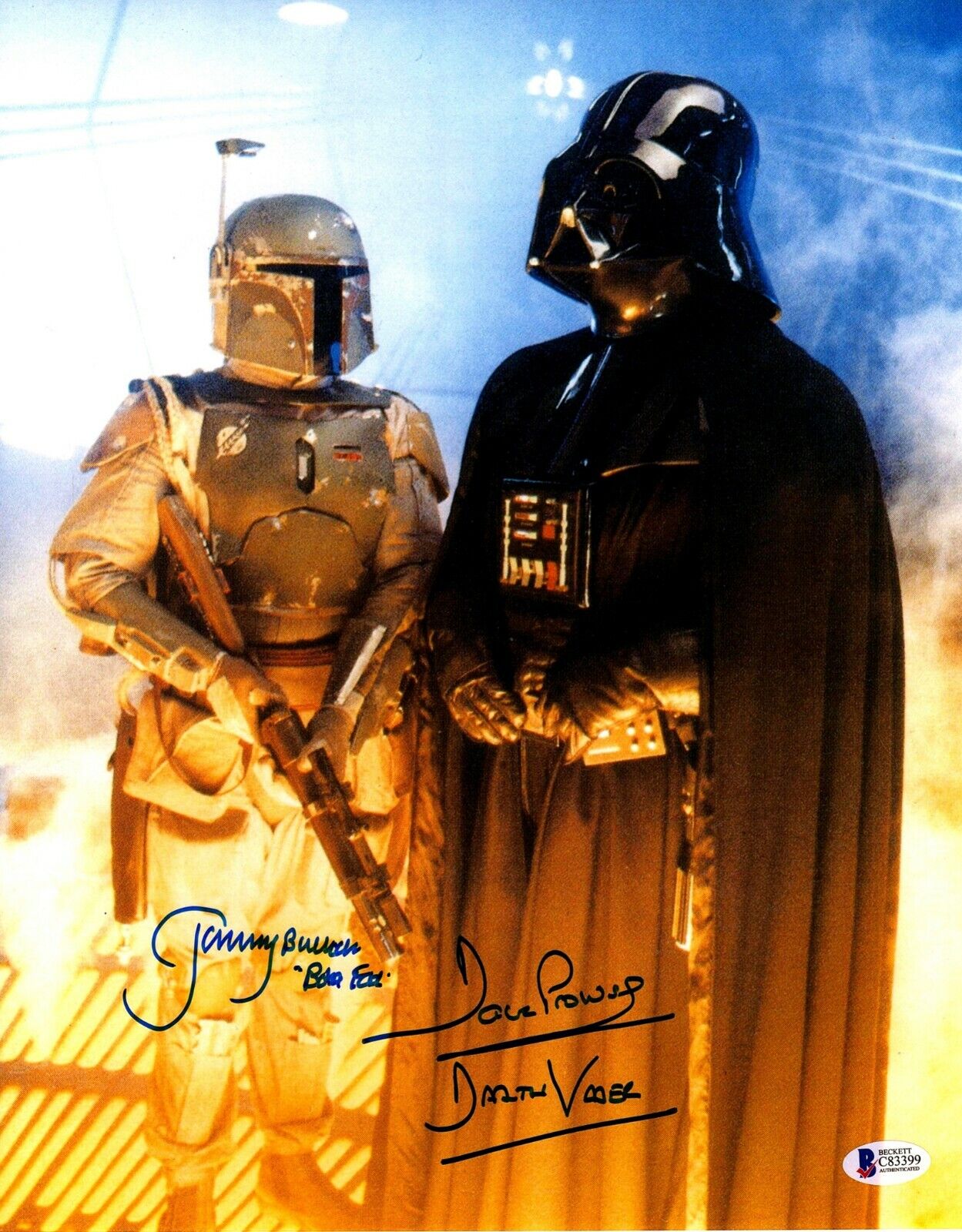 DAVE PROWSE & JEREMY BULLOCH Signed STAR WARS 11x14 Photo Poster painting Beckett BAS #C83399