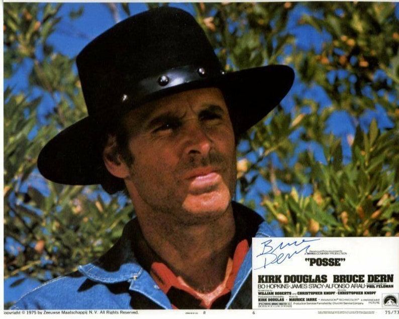 Bruce dern signed autographed posse jack strawhorn 8x10 Photo Poster painting