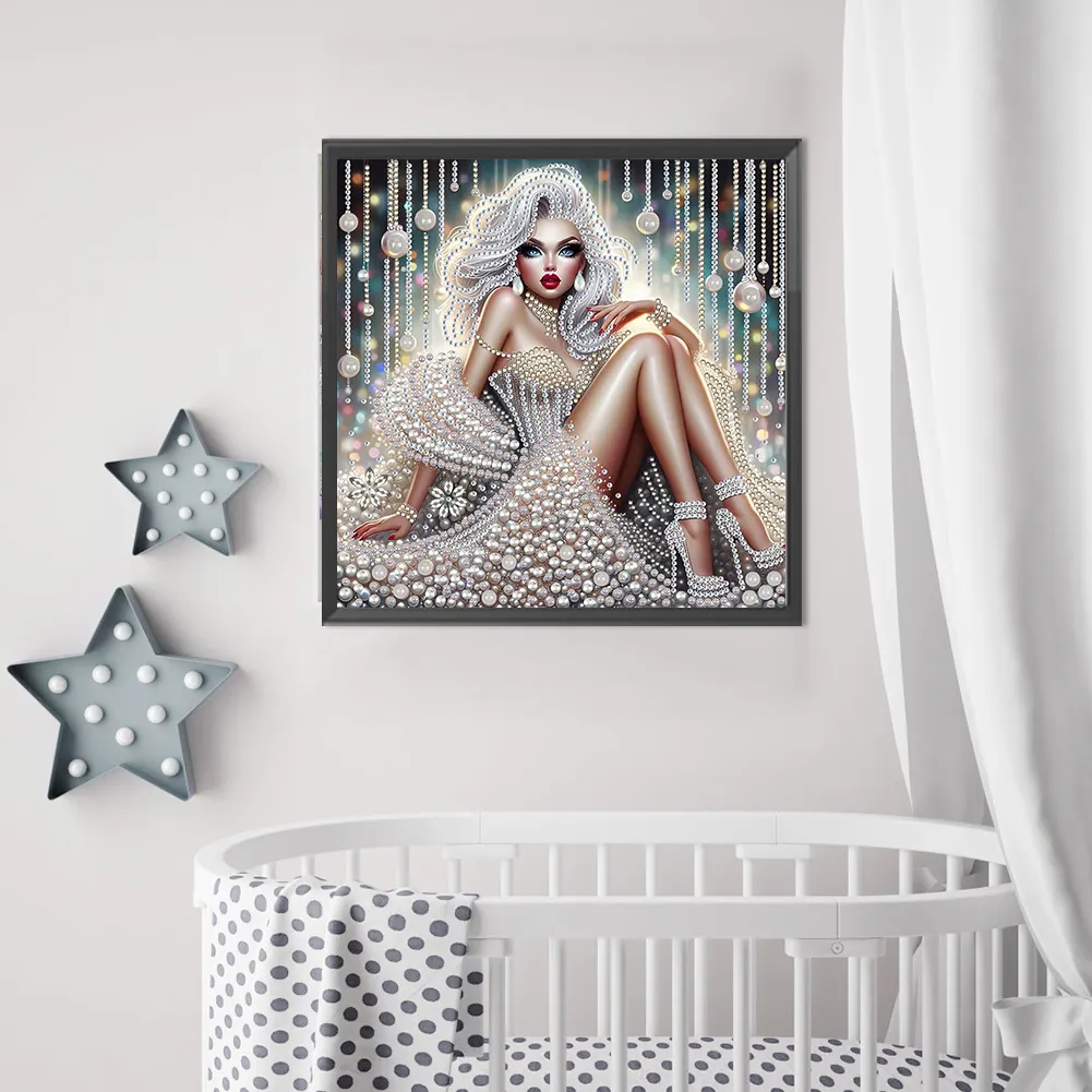 Diamond Painting - Partial Special Shaped Drill - Beauty(Canvas|30*30cm)