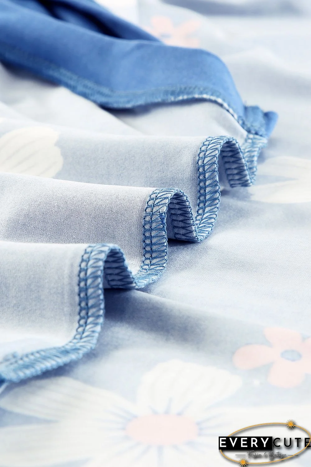 Sky Blue Crew Neck Tank Top