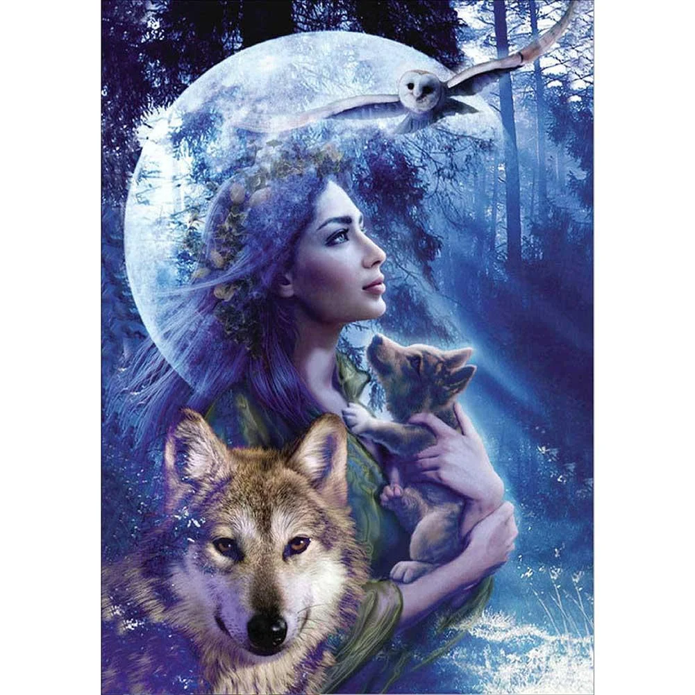 Diamond Painting - Partial Round Drill - Beauty Wolf(20*25cm)
