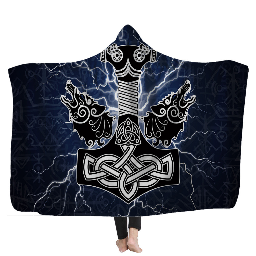 Viking Viking Blanket Magic Hat Blanket Children's Blanket Napping Blanket Hooded Blanket Cape