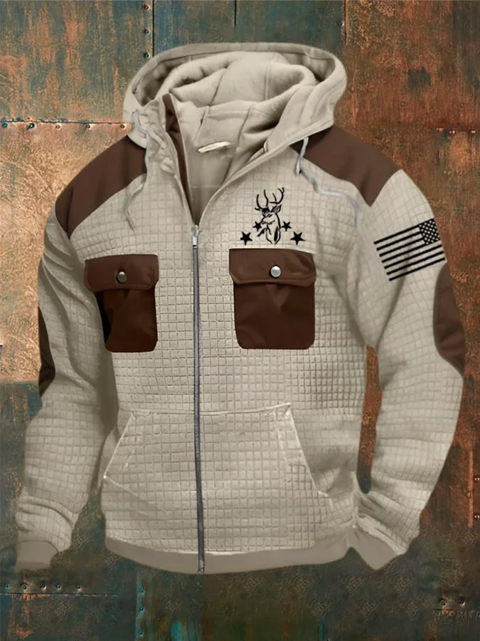 Men's Vintage Western Square Pocket Jacket