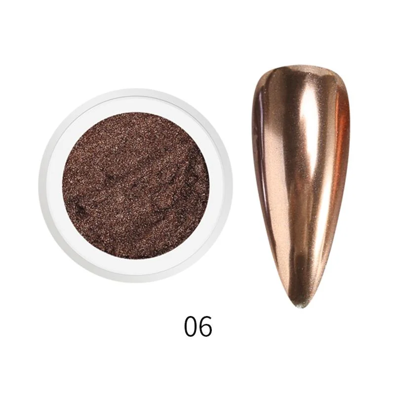 1 Box Solid Mirror Nail Glitters Powder Dust for Metal Nail Art Nail Powder Chrome Pigment DIY Nail Art Decorations