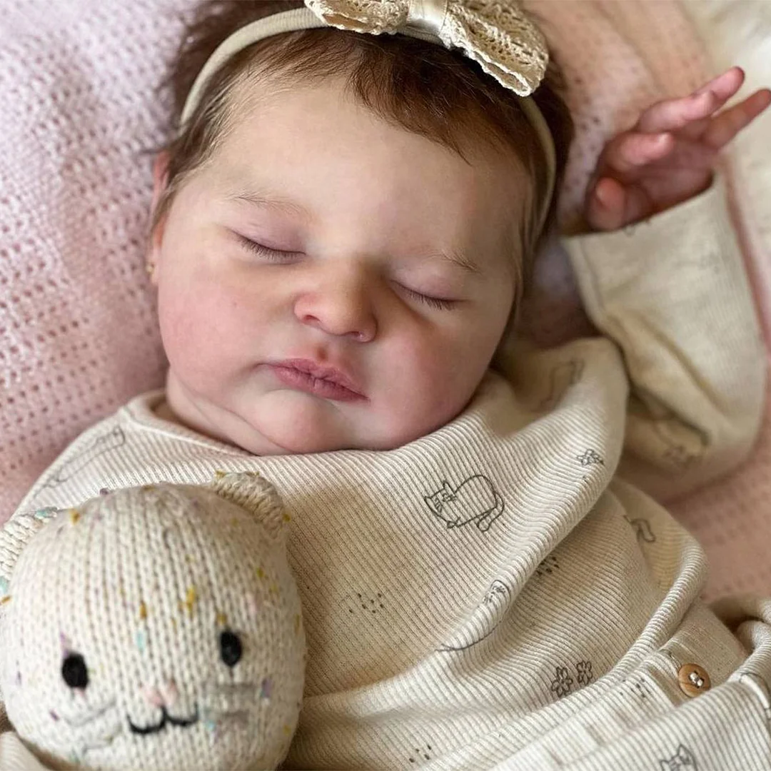 [New Series] 20" Asleep Reborn Girl Cute Truly Handmade Reborn Doll Named Difare with Heatbeat Coos and Breath -Creativegiftss® - [product_tag] RSAJ-Creativegiftss®