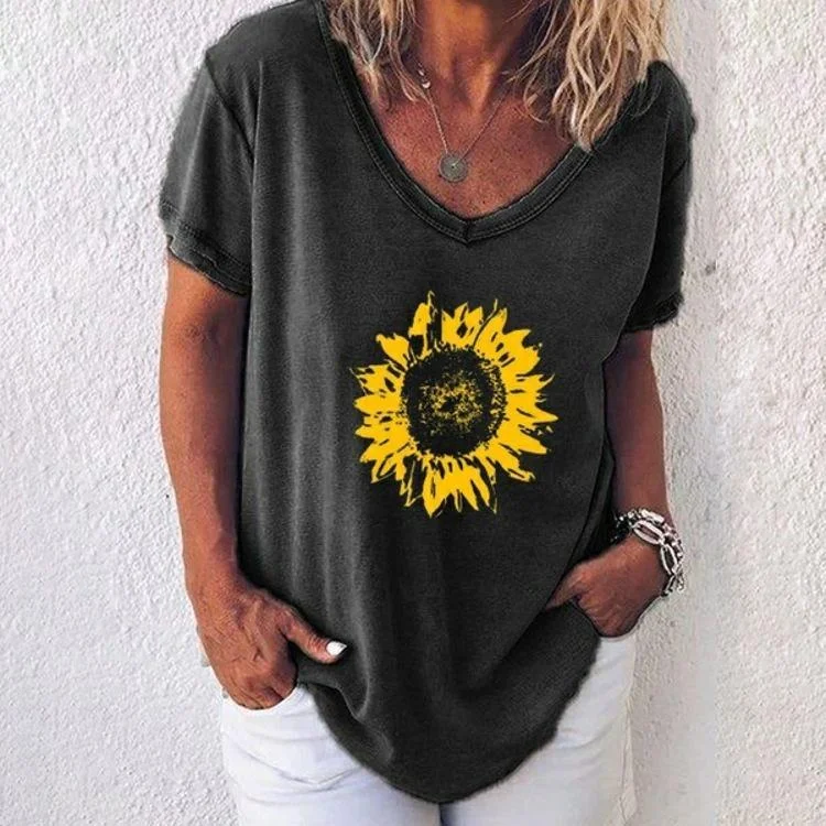 Sunflower print T-shirt