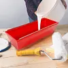 Plastic Drywall Mud Pan with Scraping Bar Sheetrock Mud Pan for Quicker Cleaning