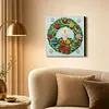 Framed Christmas Wreath - DIY Button Art Painting Kit for Creativity DIY Pearl Dot Crafts for Gift Home Wall Decor 30*30CM