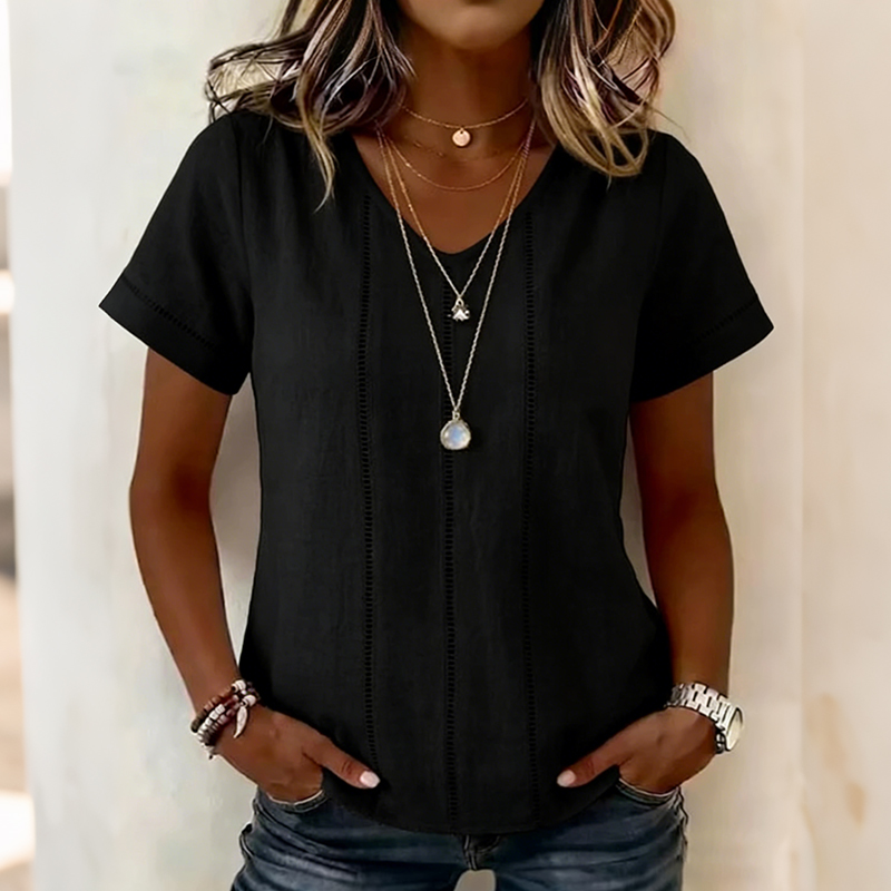 Women's Casual Hollow-out Linen Art Cotton And Linen Top elevenforest