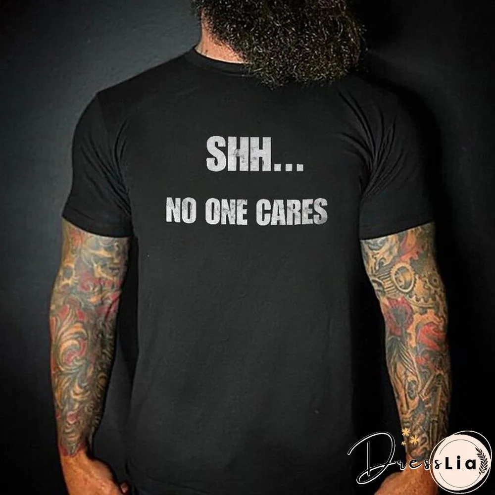 Men's Creative Fun Letter Print T-Shirt