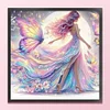 Colorful Butterfly Girl-11CT Stamped Cross Stitch 40*40cm
