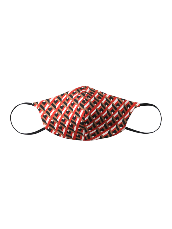 Silk Face Covering Sunscreen Plaid Style