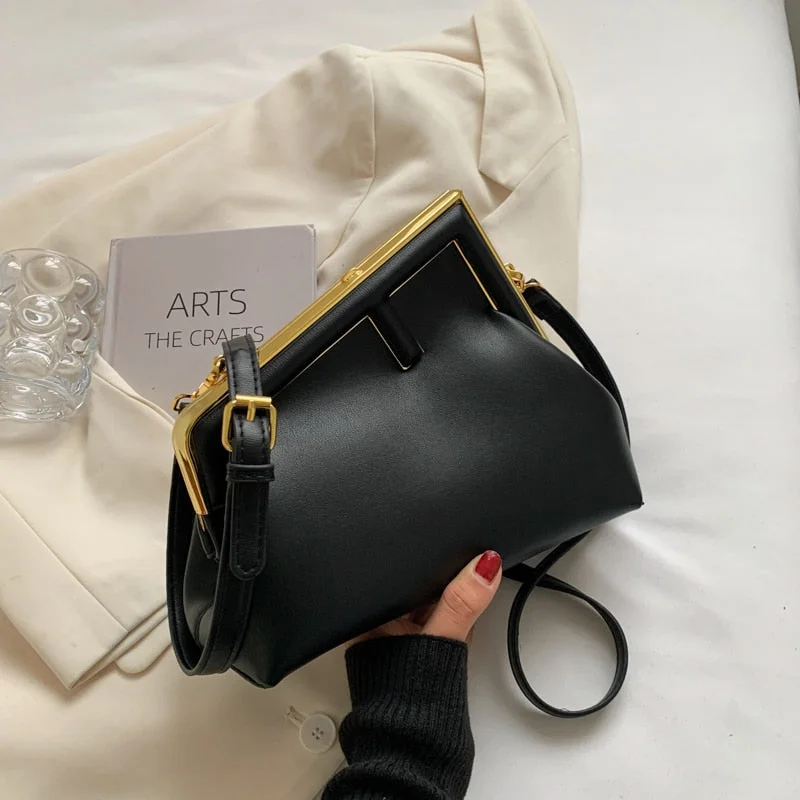 Vintage Bucket bag Armpit bag 2022 New PU Leather Women's Designer Handbag Luxury brand Shoulder Messenger Bag Mini Purses