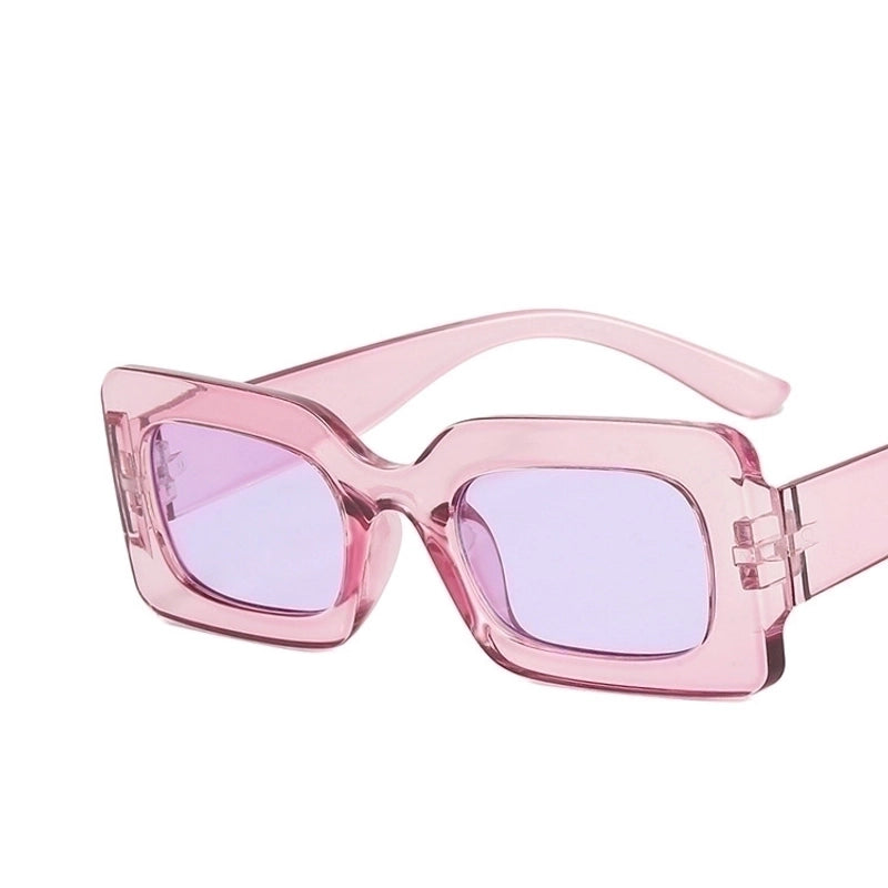 Fashion Solid Color Resin Square Full Frame Women’s Sunglasses