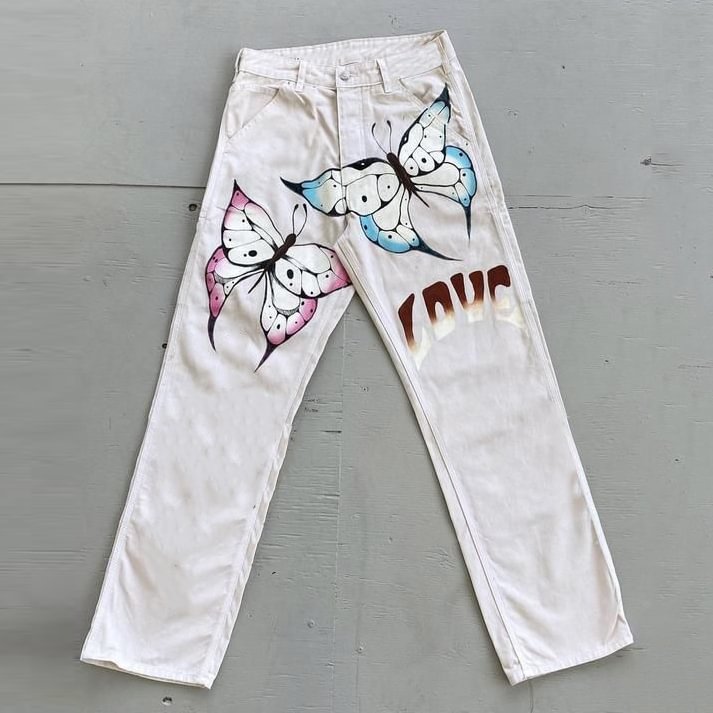 Fashion hip-hop butterfly street trousers