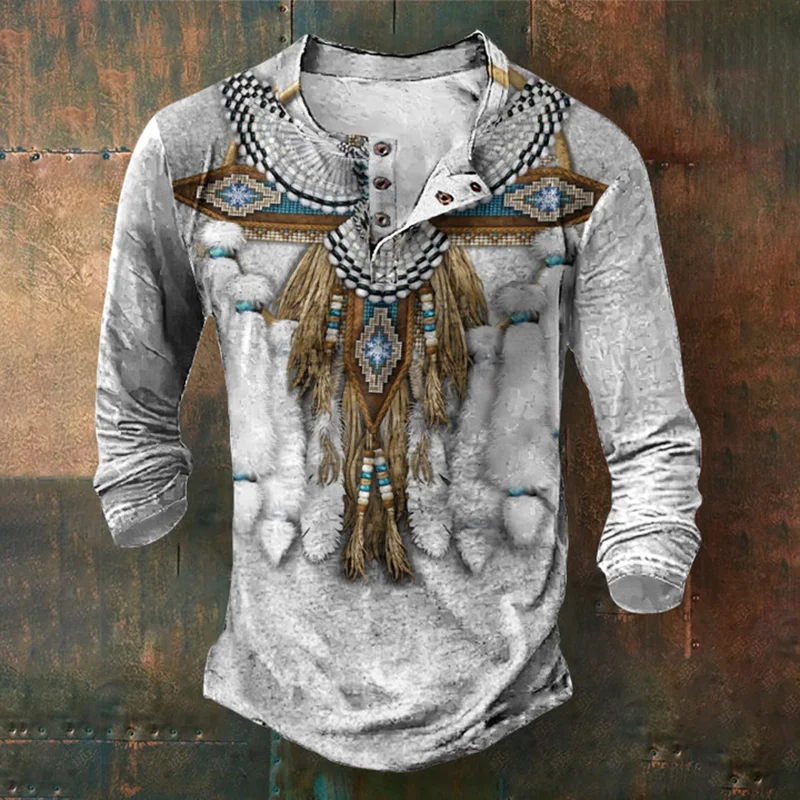 Western Native American Snowy Owl Mandala T Shirt