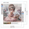 Vie d’animaux de compagnie fille-plein diamant rond peinture-30 * 30cm