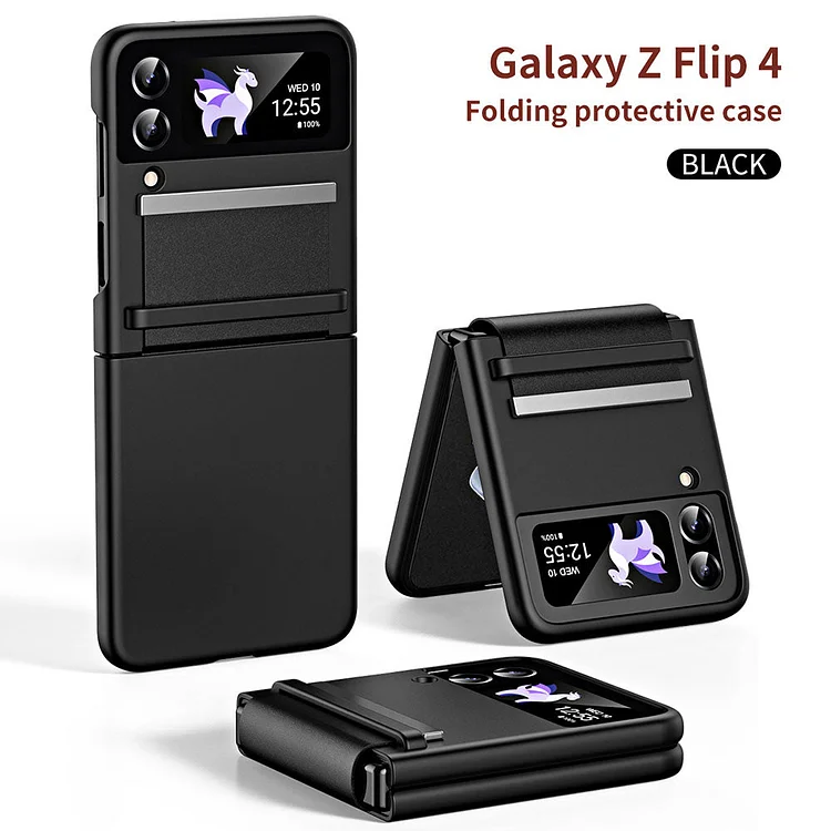 Nouveau étui de protection anti-chocs pliable avec housse de poignet ultra-mince pour Galaxy Z Flip3 Flip4
