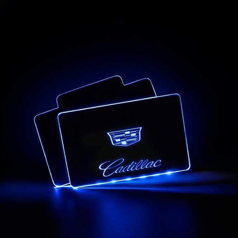 Cadillac Acrylic LED Car Floor Mat For Cadillac Atmosphere Light With RF Remote Control Car Interior Light Decoration voiturehub dxncar