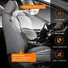 MINGBRON Leather Car Seat Covers,Car Seat Covers Full Set,Automotive Seat Covers 5 Seats,Fit for Most Cars SUV and Most Sedans Grey