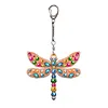 DIY Diamond Painting Keychain Kit, Double Sided 3D Printed Resin Base Rhinestone Bag Charm Ornament with Lobster Clasp, Complete Diamond Art Tools Set, Handmade Craft Gift for Women Adults Girls