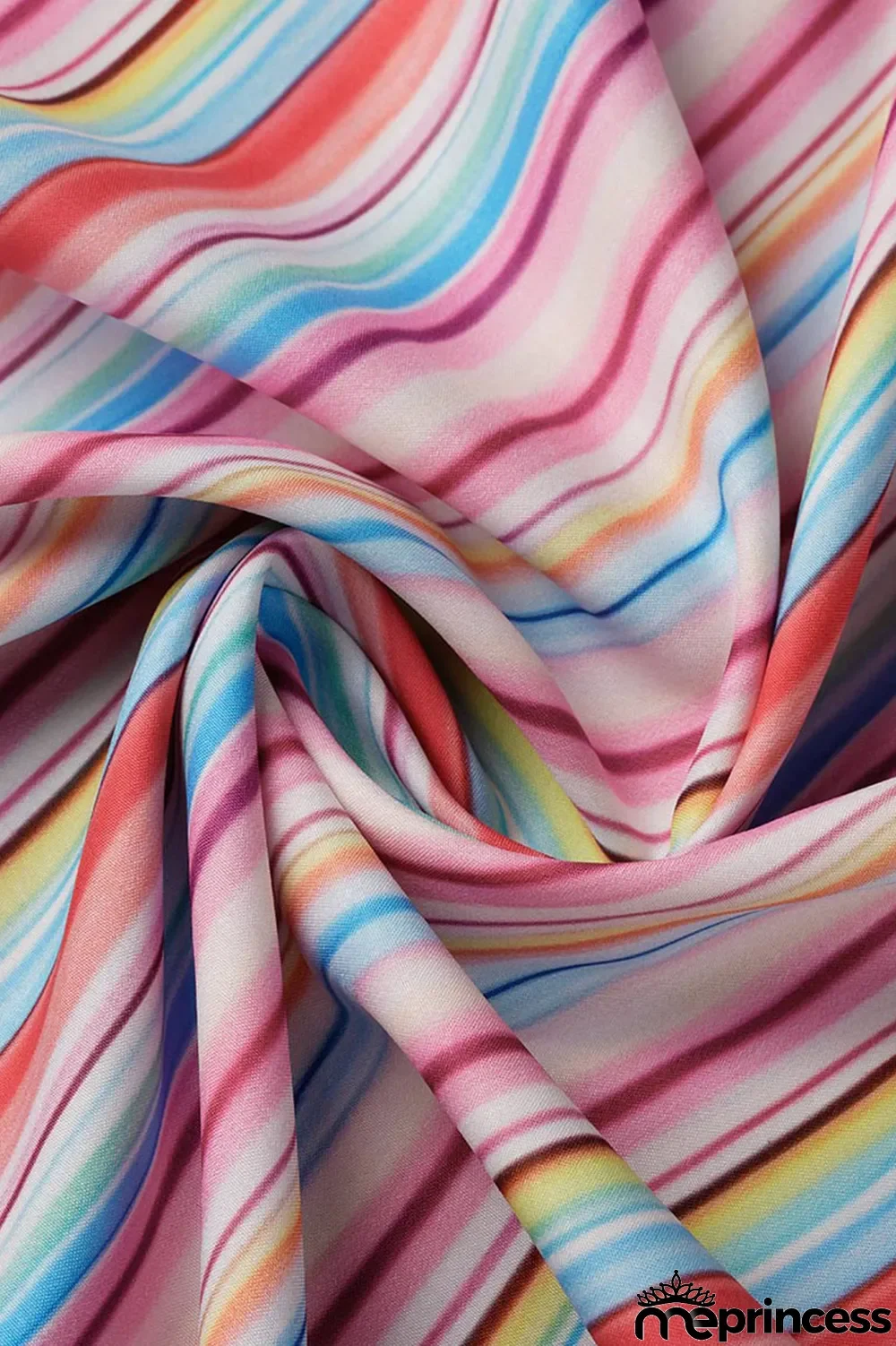 Light Blue Fashion Casual Plus Size Striped Print Backless O Neck Sleeveless Dress