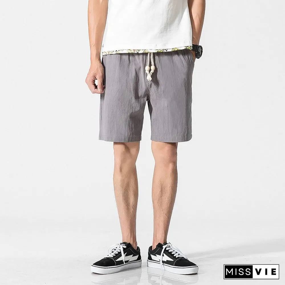 Cotton-Blend Casual Pants