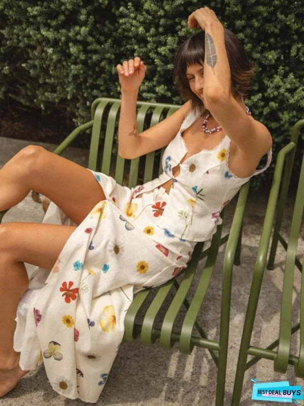 Fashionable Button Placket Lace Back Strap Tank Top