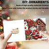 (US Only)6PCS DIY Xmas Gnome Diamond Art Greeting Cards Congratulations Cards & Gifts
