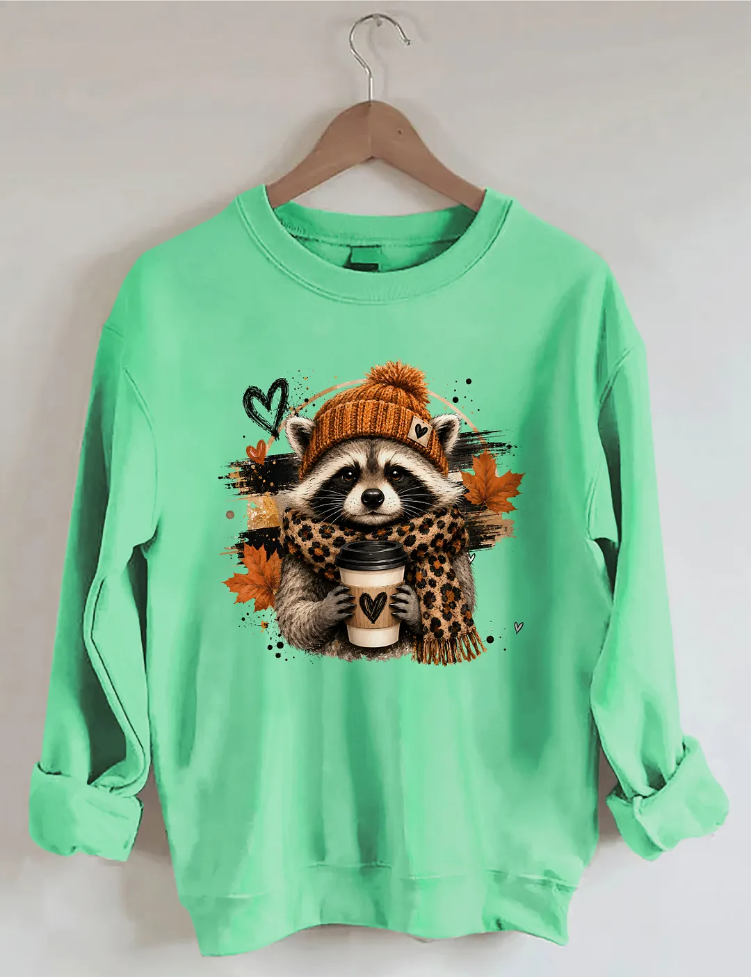 Raccoon Coffee Sweatshirt
