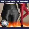 Pantaloni imbottiti a vita alta da donna