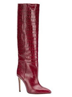 VCSHOES Green Black Snake Skin Python Leather Pointed Toe Knee High Boots Women Stiletto Heels Tube Long Botas Shoes Prom