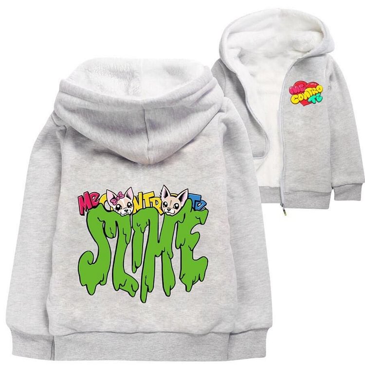 Mayoulove Me Contro Te Slhe Print Girls Boys Cotton Fleece Lined Zip Up Hoodie-Mayoulove