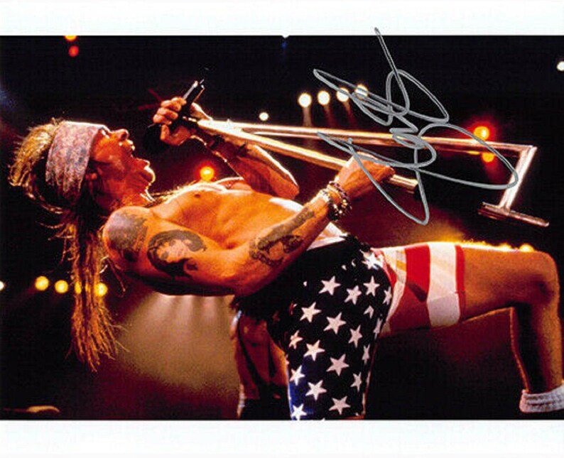 AXL ROSE Guns n Roses HandSigned Autograph 8x10 Photo Poster painting wCOA