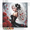 Diamond Painting-DIY Crystal Rhinestone Red Rose Beauty
