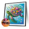 Tortue-Peinture diamant en forme sp&eacute;ciale-30*30cm