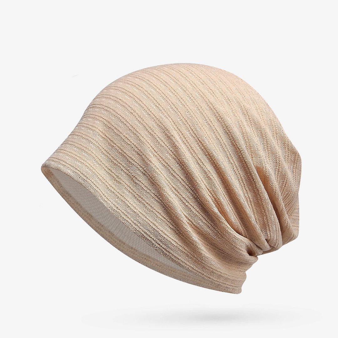 Women's Striped Pure Color Hat Cap