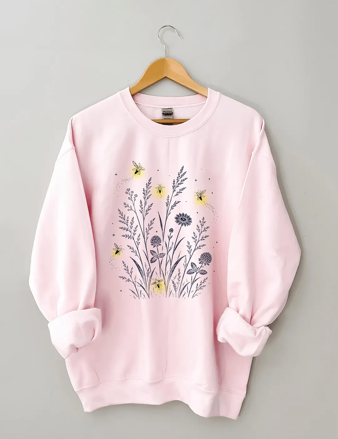 Firefly Wildflower Nature Lover Sweatshirt
