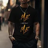 Unisex Loose "me Vs Me" Motivational Printed T-shirt by Inlyline