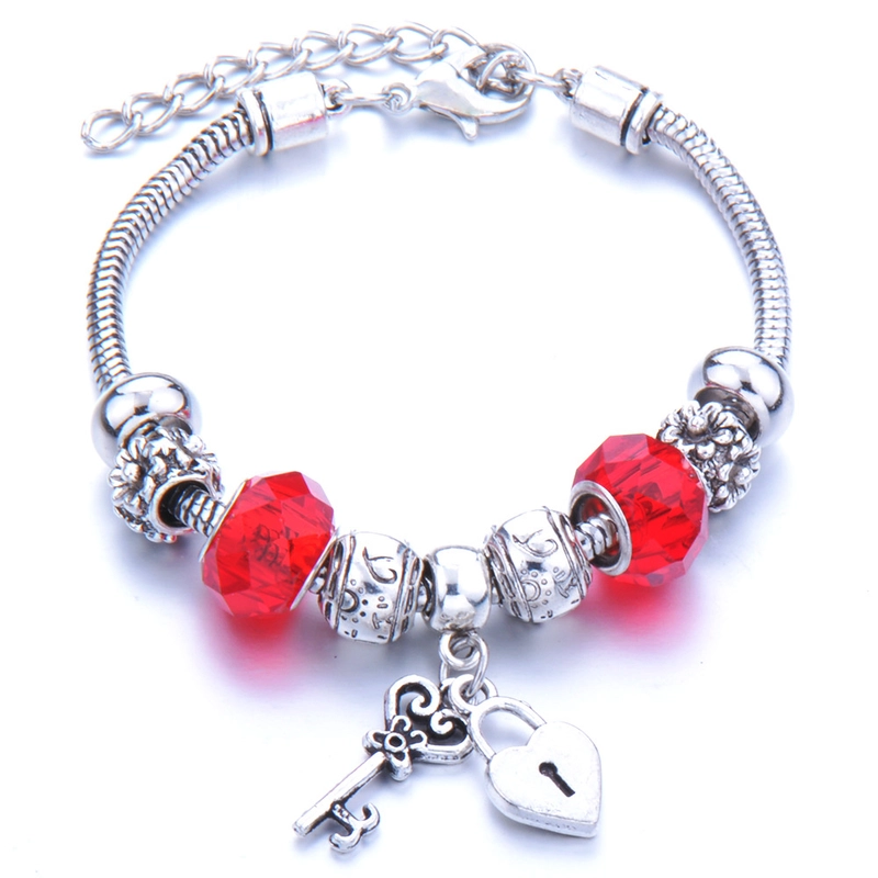 Adjustable Size Diamond Bracelet Diy Resin Beads Bracelet Butterfly Glass Large Hole Beads Beaded Bracelet Ladies