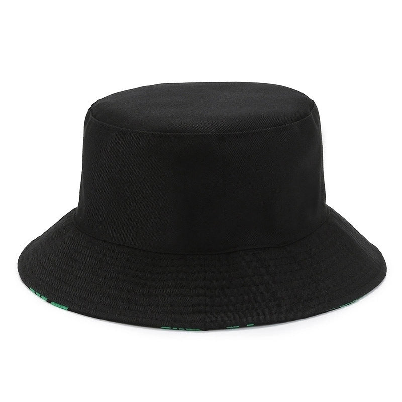 Women’s Minimalist Leaves Printing Wide Eaves Bucket Hat