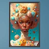 Diamond Painting -DIY Round Partial AB Drill Ice Cream Girl(45x65cm)