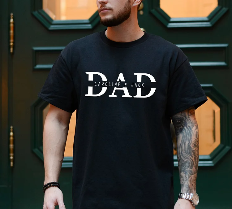 Custom Dad Shirt, Dad Shirt With Kids Names, New Dad Shirt, New Dad Gift, Personalized Dad Shirt, Custom Kids Names Shirt,Father's Day Gift