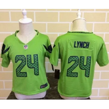 Toddler  Seahawks #24 Marshawn Lynch Green Alternate Stitched NFL Elite Jersey