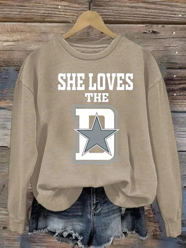 she loves the d Crew Neck Sweatshirt-0020325