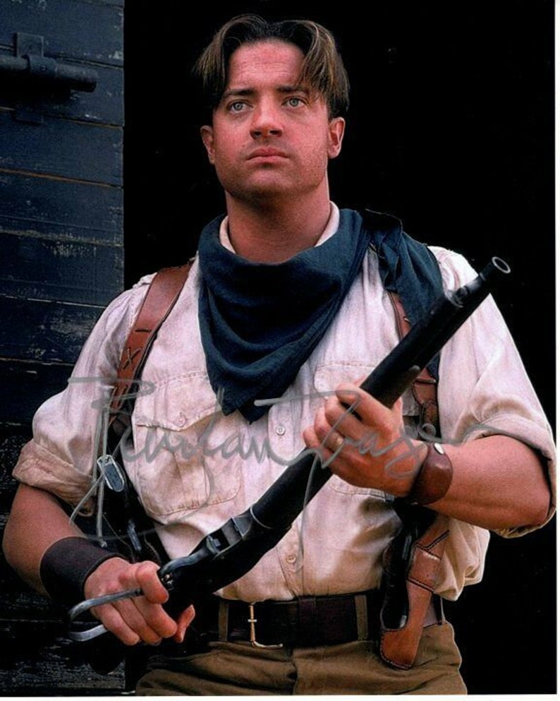 Brendan fraser signed autographed the mummy rick oconnell 8x10 Photo Poster painting