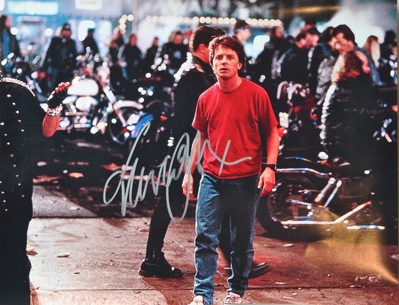 MICHAEL J. FOX SIGNED Photo Poster painting Back To The Future, Family Ties, Spin City wcoa