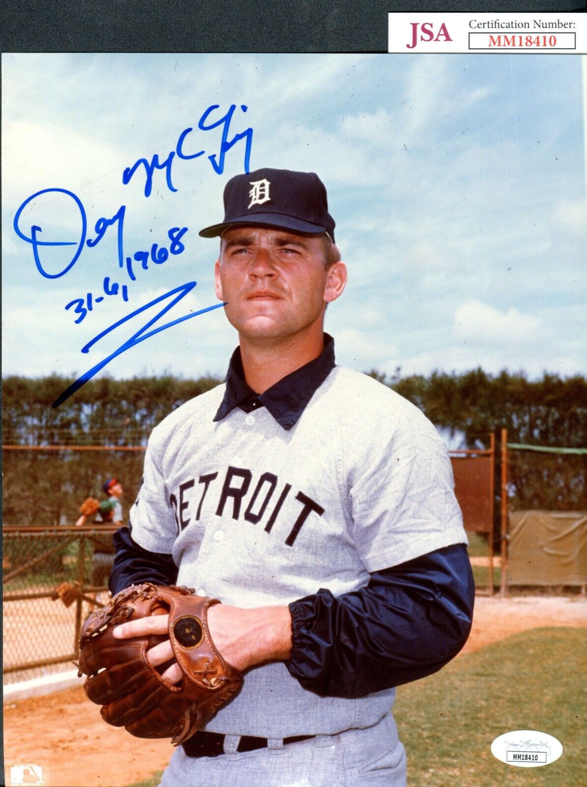 JSA Denny McLain Autographed Signed INSCR 8x10 Photo Poster painting Detroit Tigers TRB 613