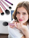 Makeup Brushes Set Cheek Color Brush Soft 4 Brush & 2 Sponges Puff Makeup Tools