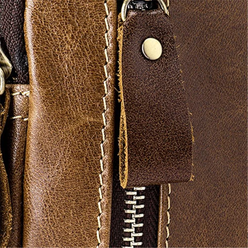 Men's Casual Zipper Crossbody Packs Shoulder Bag With Large Capacity